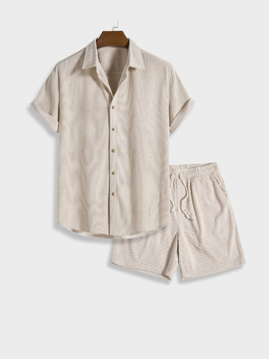 Heren Corduroy Zomerset met Knoopsluiting – Sven