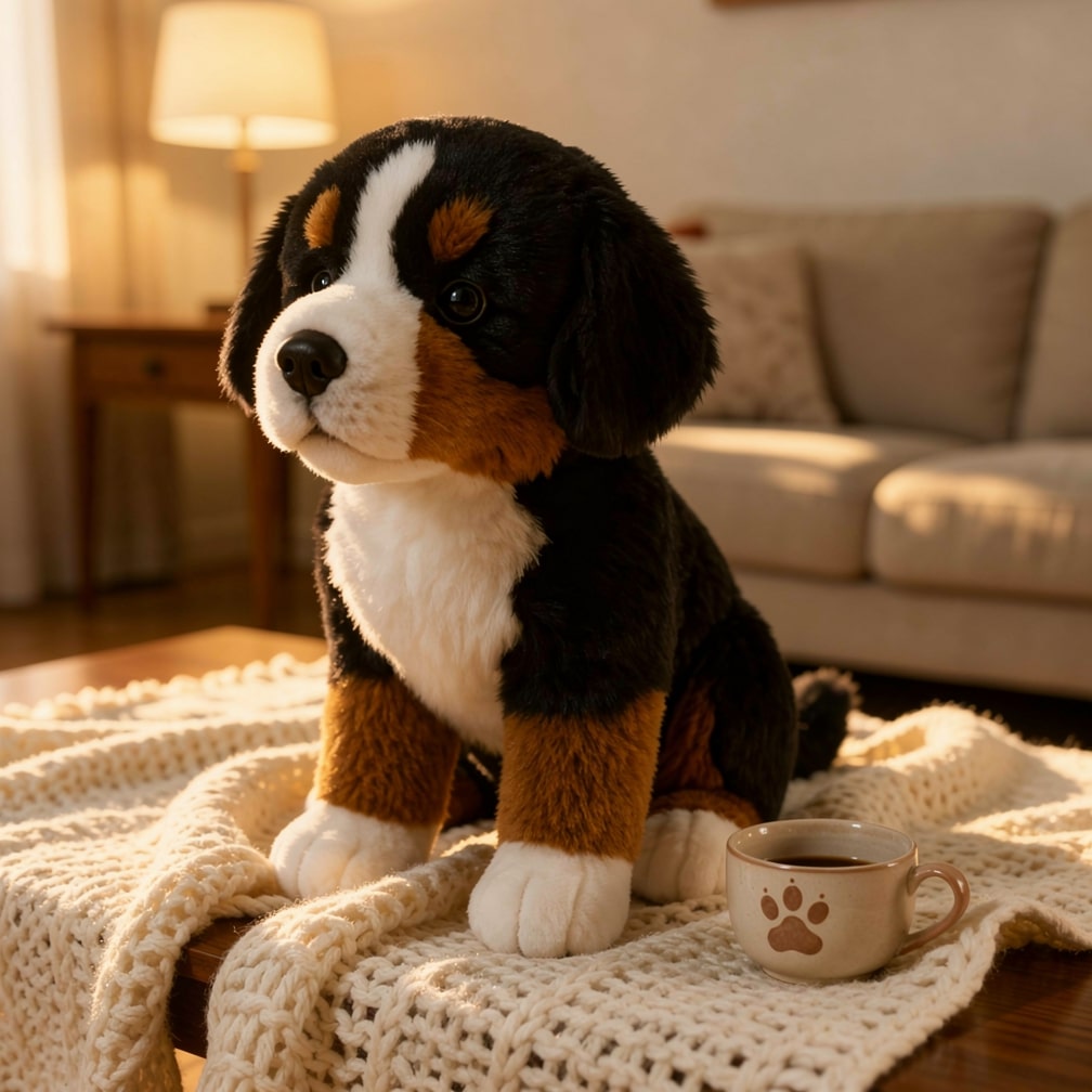Berner Sennen Kuscheltier | Realistischer Hund Plüschtier | SoftBernie