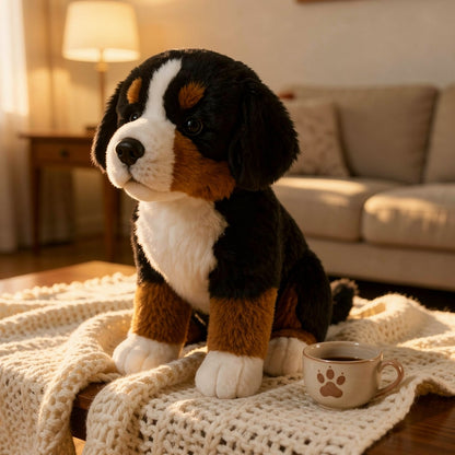 Berner Sennen Kuscheltier | Realistischer Hund Plüschtier | SoftBernie
