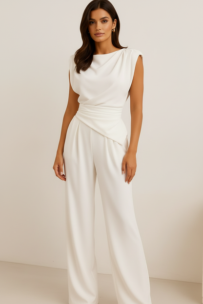 Irina – Women Elegant Wide Trousers Jumpsuit - Image 2