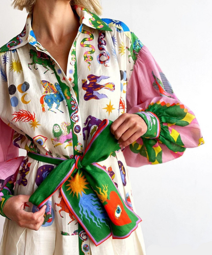 Italian Maxi Shirt Dress for Women