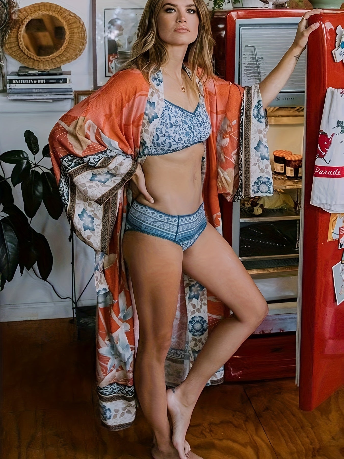 Summer Kimono Cover-Up – Lightweight Flowing Beach Layer with Open Design