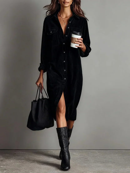 Aurovia - Chic Flared Hem Dress