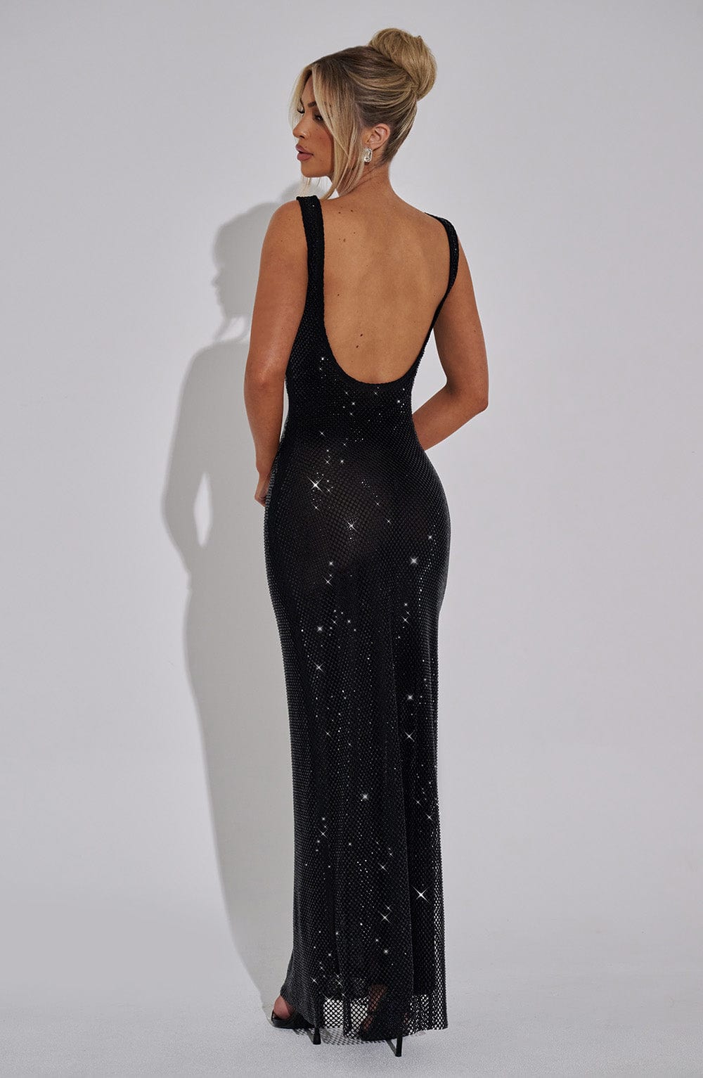 YUKI - PREMIUM STRETCH NET MAXI DRESS
