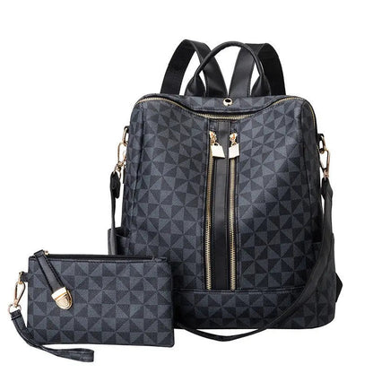Stylish Convertible Backpack with Clutch - TARHUS