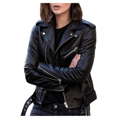 Damen Reißverschluss Jacke | Biker-Stil