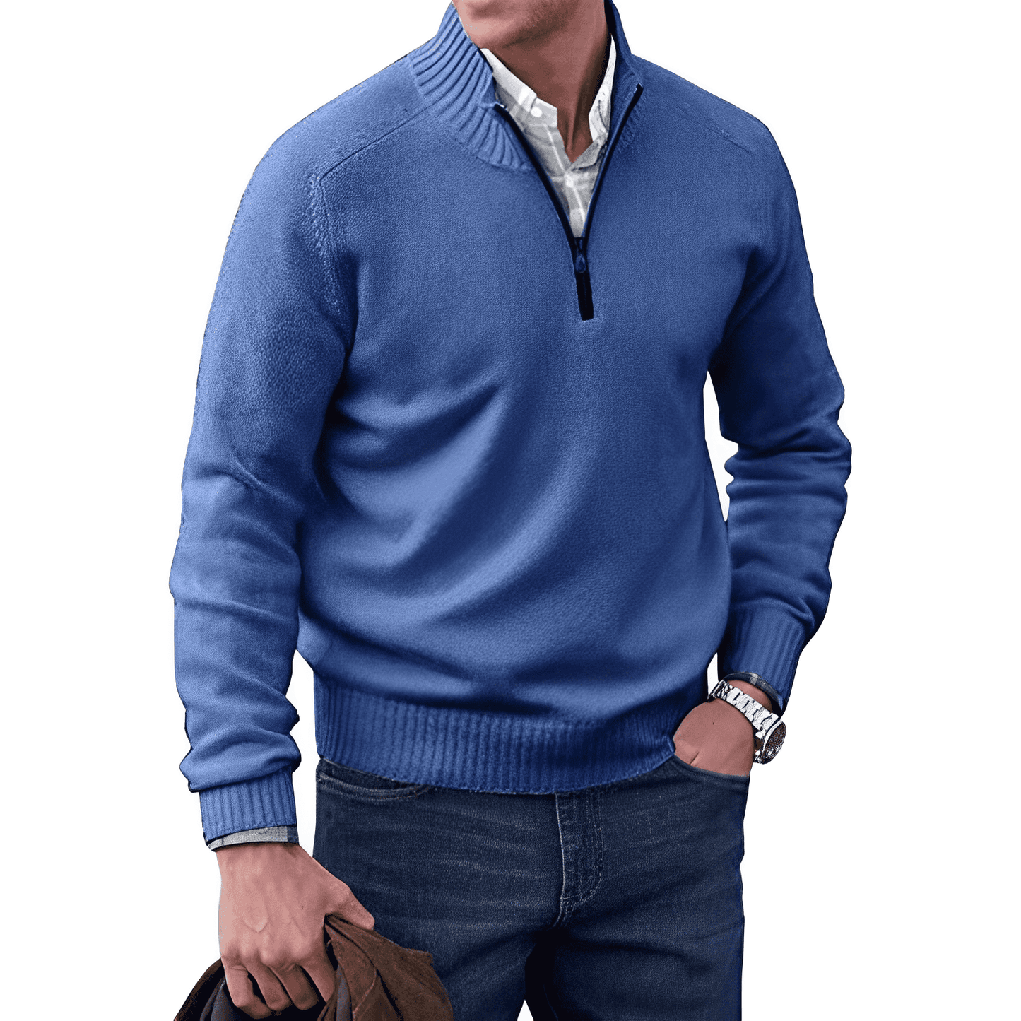 Rory | Men Knitted Half-Zip Pullover Jumper