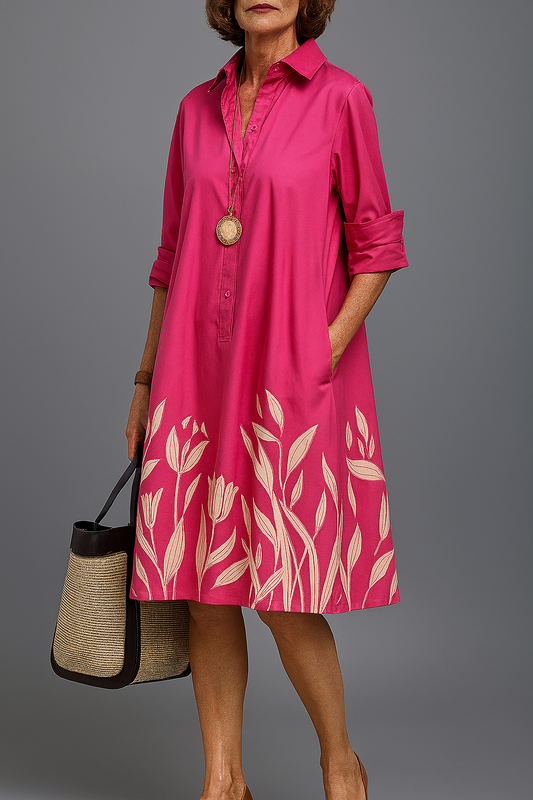 Delia | Rochie Midi Confortabilă