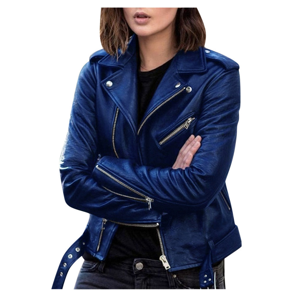 Damen Reißverschluss Jacke | Biker-Stil
