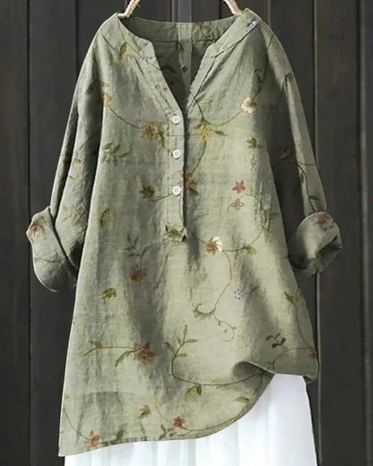 Bluse mit floralem Muster | Langarm Damen