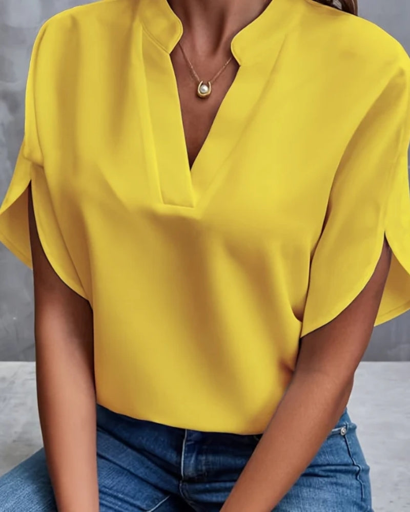 Bluse für Damen mit Kurzarm | Lockerer Schnitt