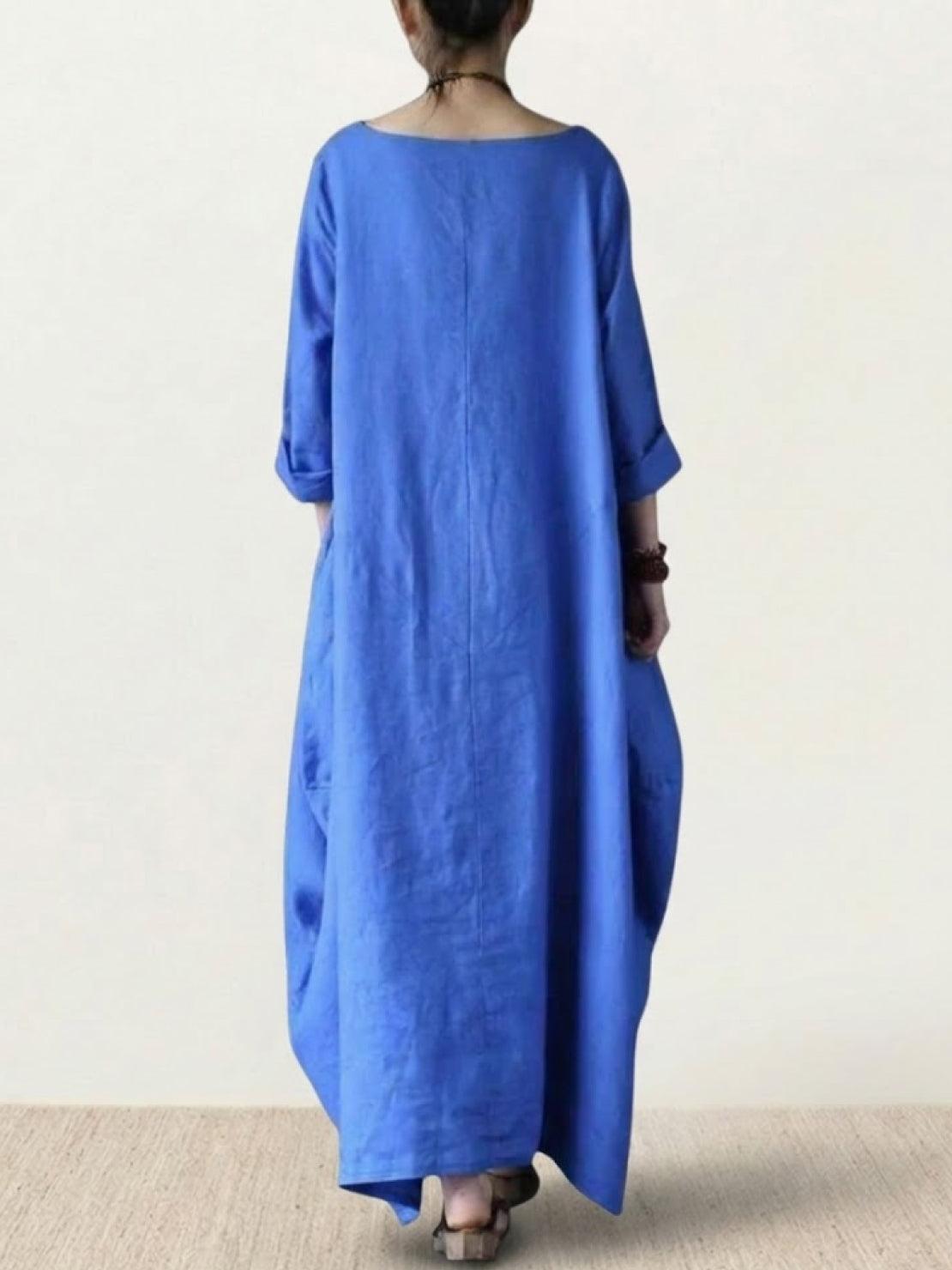 Serena | Women's Oversized Boho Maxi Dress with 3/4 Sleeves