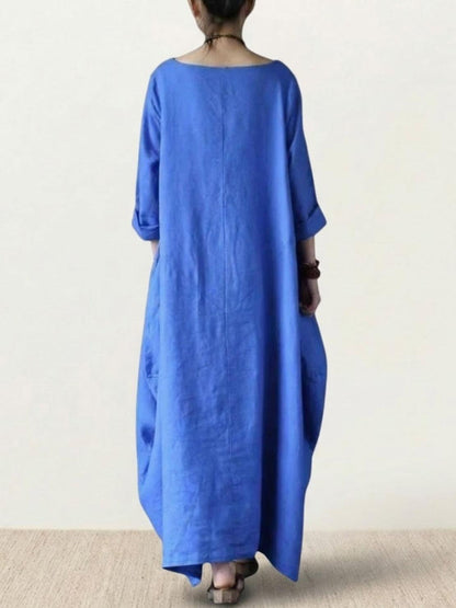 Serena | Women's Oversized Boho Maxi Dress with 3/4 Sleeves