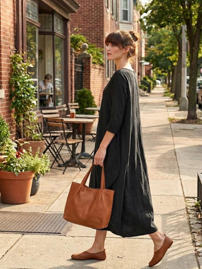 Serena | Women's Oversized Boho Maxi Dress with 3/4 Sleeves
