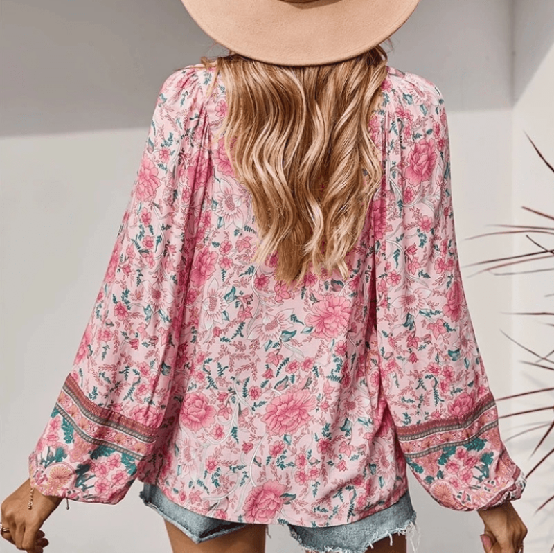 Boho Chic Floral Blouse