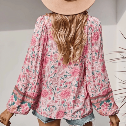 Boho Chic Floral Blouse
