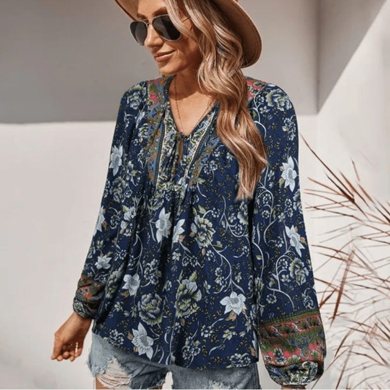 Boho Chic Floral Blouse