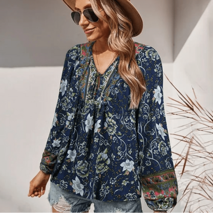 Boho Chic Floral Blouse