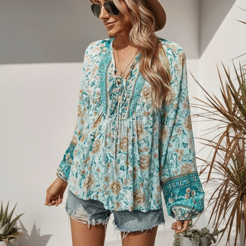 Boho Chic Floral Blouse