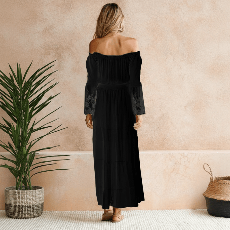 Damen Schulterfreies Kleid | Maxi