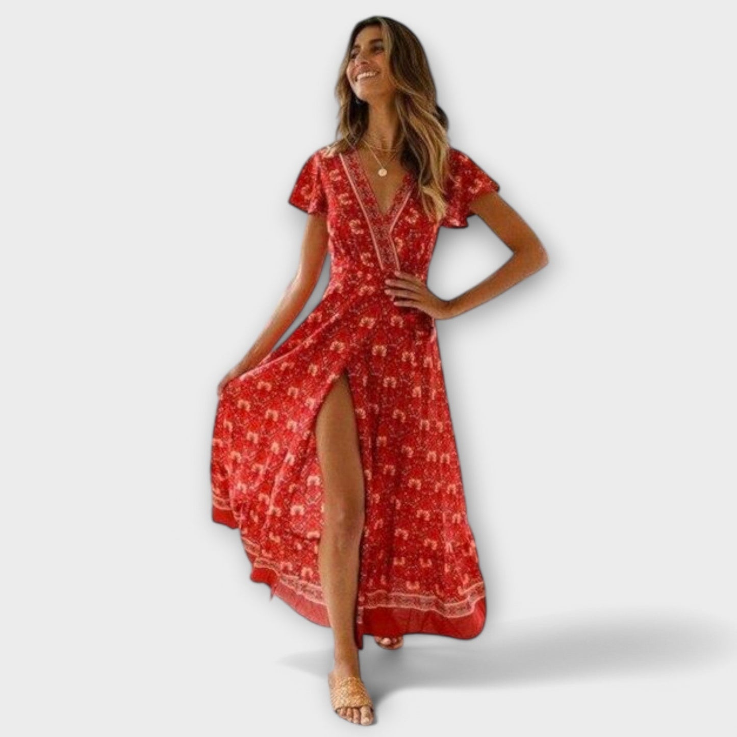 Briony - Boho Midi Dress