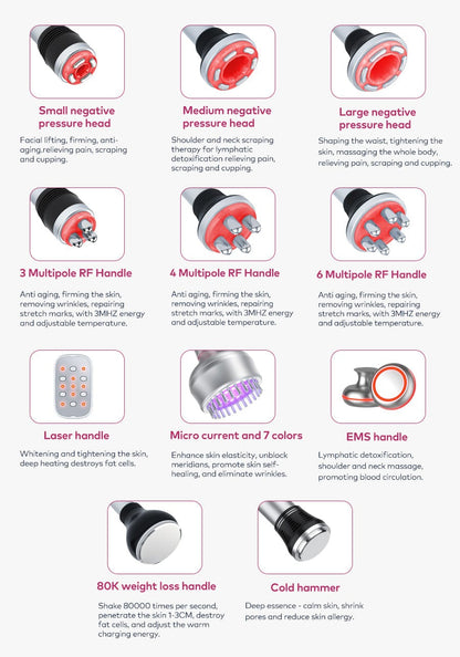 11-in1 80K Ultrasonic Cavitation Machine with Laser