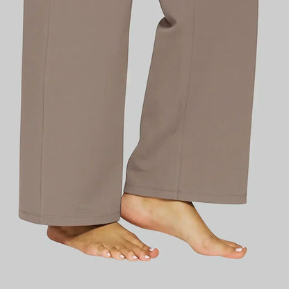 Damen-Stretchhose mit hoher Taille und Taschen