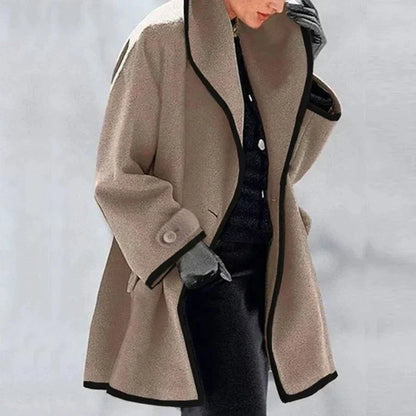 Meleg téli gyapjú női trench coat - Emma