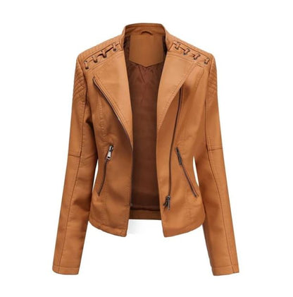Lamb leather jacket for autumn
