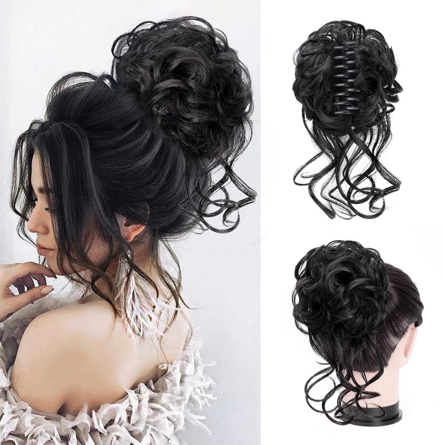 Klemme mit Haarverlängerung für gewundenen Knoten – CurlClip