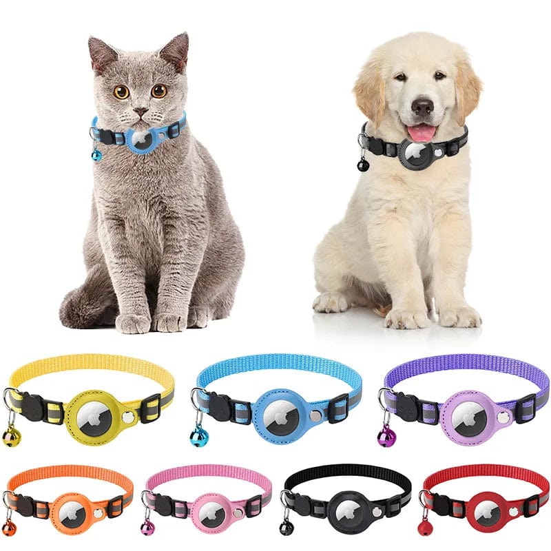 Pet AirTag Collar Nylon Ripstop Adjustable 22–35cm Reflective Breakaway Waterproof Cat Dog Tracking Collar Lightweight | Koossa