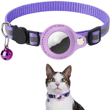 Pet AirTag Collar Nylon Ripstop Adjustable 22–35cm Reflective Breakaway Waterproof Cat Dog Tracking Collar Lightweight | Koossa