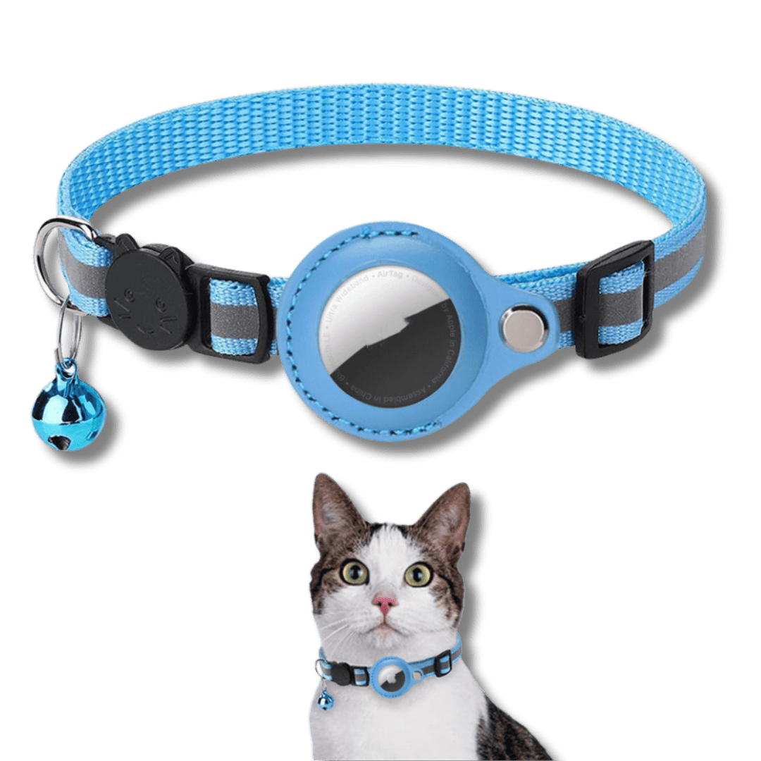 Pet AirTag Collar Nylon Ripstop Adjustable 22–35cm Reflective Breakaway Waterproof Cat Dog Tracking Collar Lightweight | Koossa
