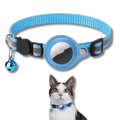 Pet AirTag Collar Nylon Ripstop Adjustable 22–35cm Reflective Breakaway Waterproof Cat Dog Tracking Collar Lightweight | Koossa