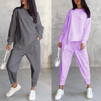 Ida – Fashionabelt sæt med iøjnefaldende sweatshirt og bukser