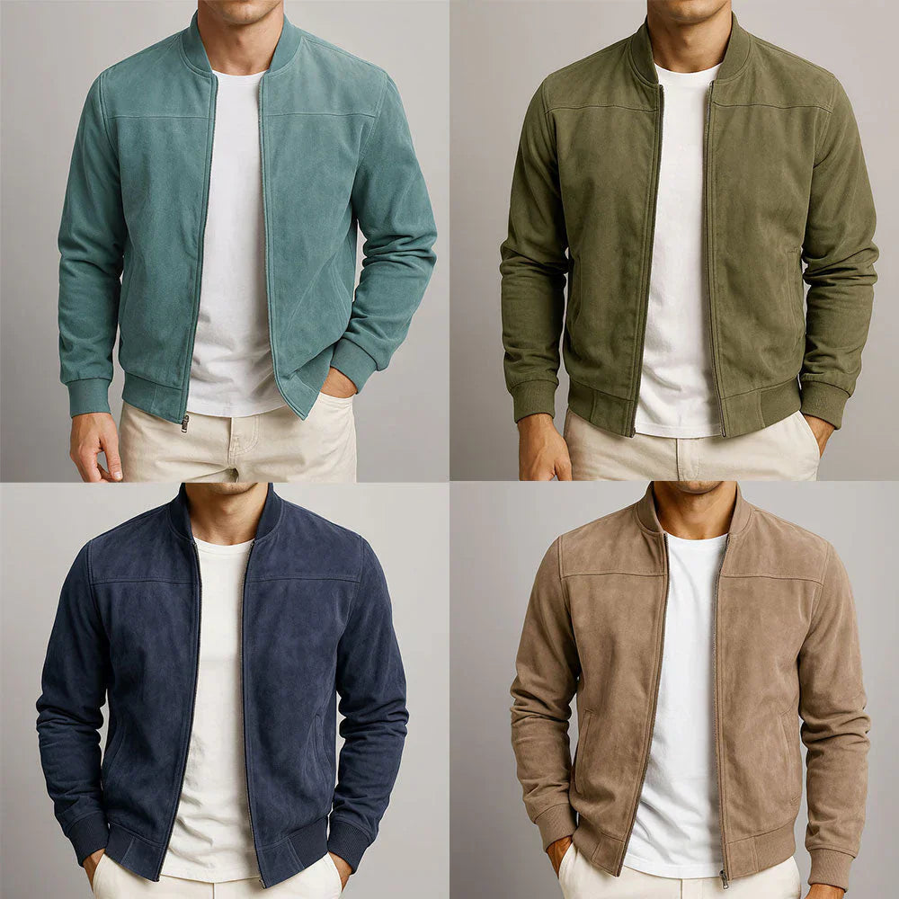 Riverno – Bomber in camoscio italiano premium