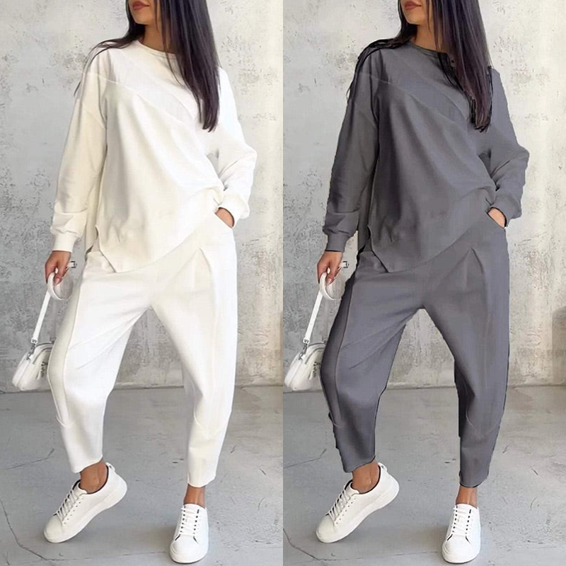 Ida – Fashionabelt sæt med iøjnefaldende sweatshirt og bukser