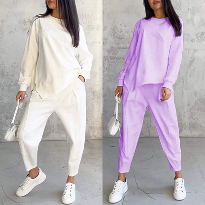 Ida – Fashionabelt sæt med iøjnefaldende sweatshirt og bukser