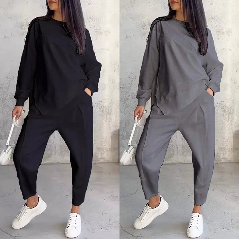 Ida – Fashionabelt sæt med iøjnefaldende sweatshirt og bukser