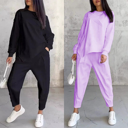 Ida – Fashionabelt sæt med iøjnefaldende sweatshirt og bukser