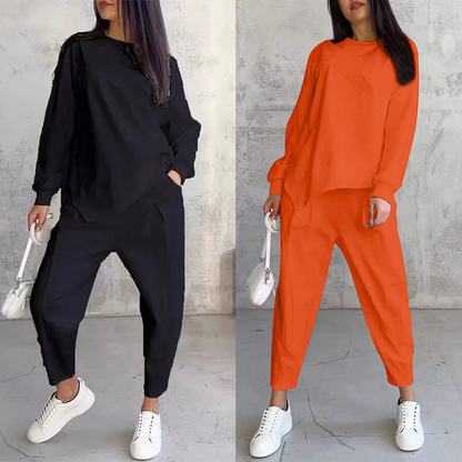 Ida – Fashionabelt sæt med iøjnefaldende sweatshirt og bukser