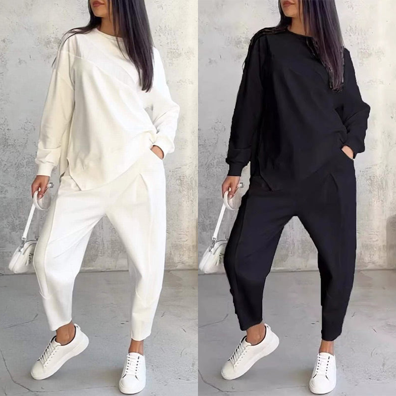 Ida – Fashionabelt sæt med iøjnefaldende sweatshirt og bukser