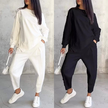 Ida – Fashionabelt sæt med iøjnefaldende sweatshirt og bukser
