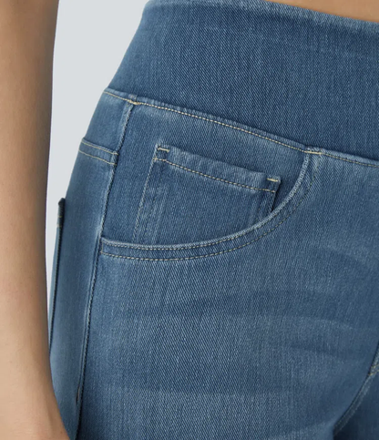 Vanelle | Hoge taille jeans met wijde pijpen voor dames – Comfortabele stretchdenim, casual en stijlvol