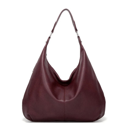 Weiche Leder Hobo-Tasche mit großer Kapazität für Damen