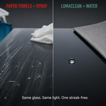 LumaClean™ — Clean Glass, Mirrors & Car Windows Streaklessly with Only Water