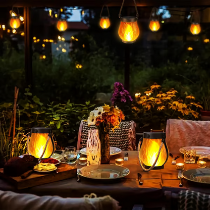 Solar-Gartenlaternen mit Flammen-Effekt -    Zorenza