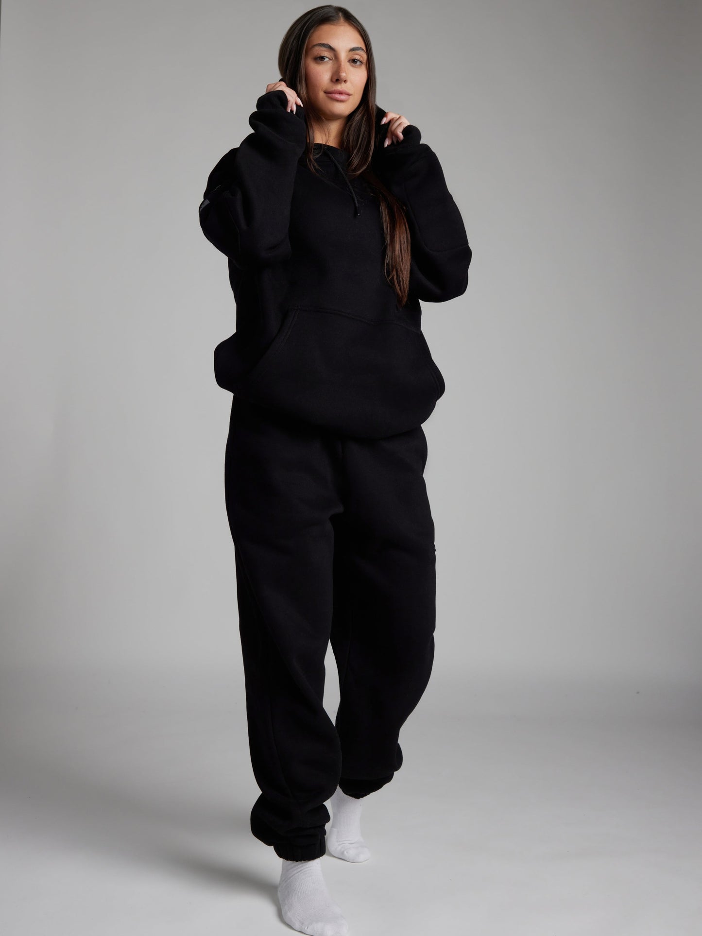 Cozy travel hoodie with airplane mode graphic