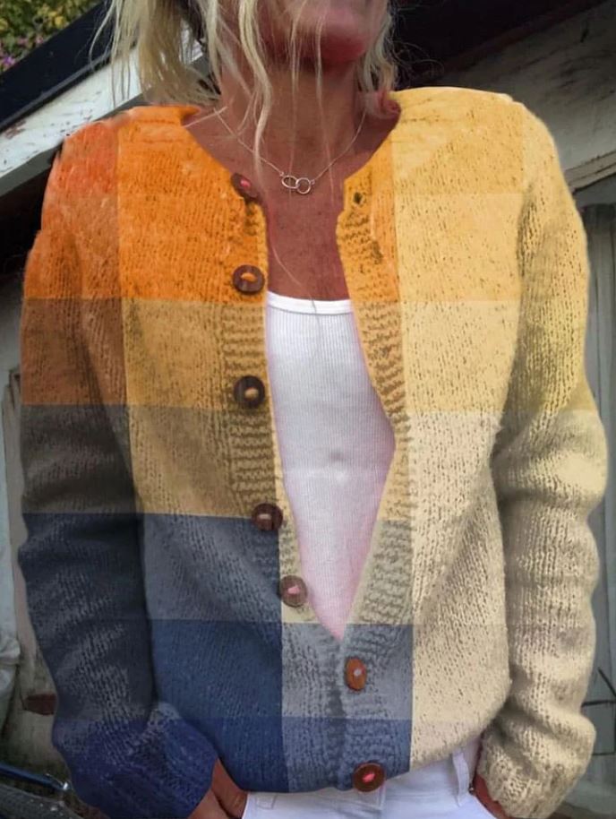 Orla | Stylish Geometric Print Cardigan for a Modern Look
