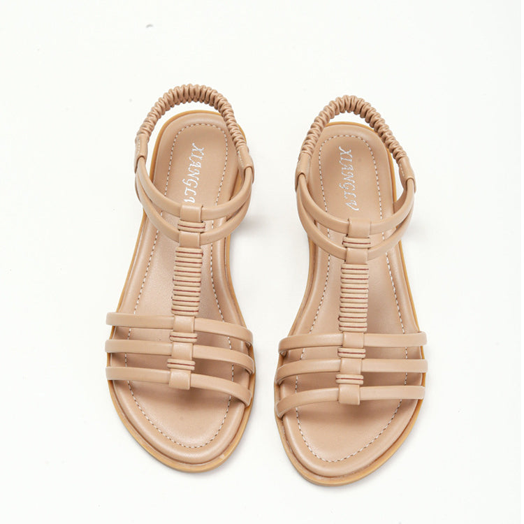 Vintage Bohemian Hollow-Out Flat Comfortable Roman Sandals